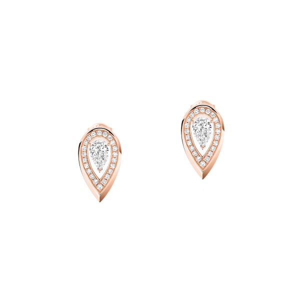 Boucles d'oreilles Messika Fiery en or rose et diamants