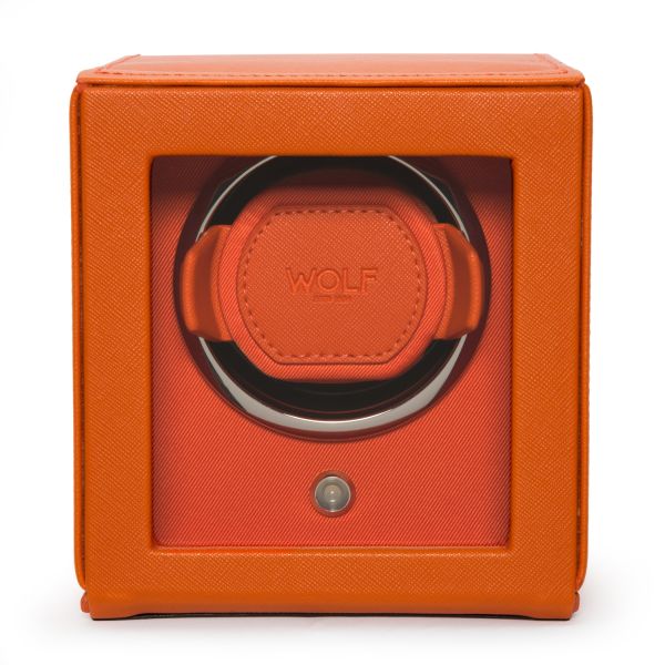 Watch Winder Wolf 1834 Cub Orange vegan leather