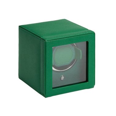 Remontoir pour montre automatique Wolf 1834 Cub en cuir vegan vert