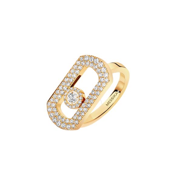 Messika So Move Pavée Ring in yellow gold and diamonds