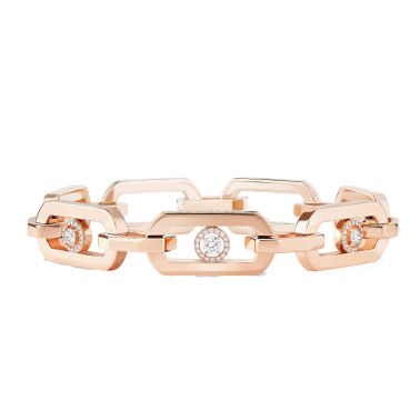 Bracelet Messika So Move XL Pavé en or rose et diamant