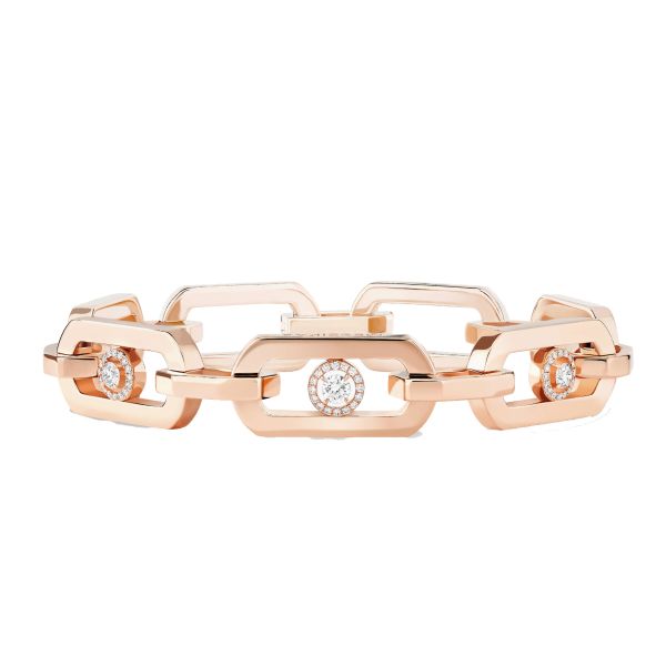 Bracelet Messika So Move XL Pavé en or rose et diamant