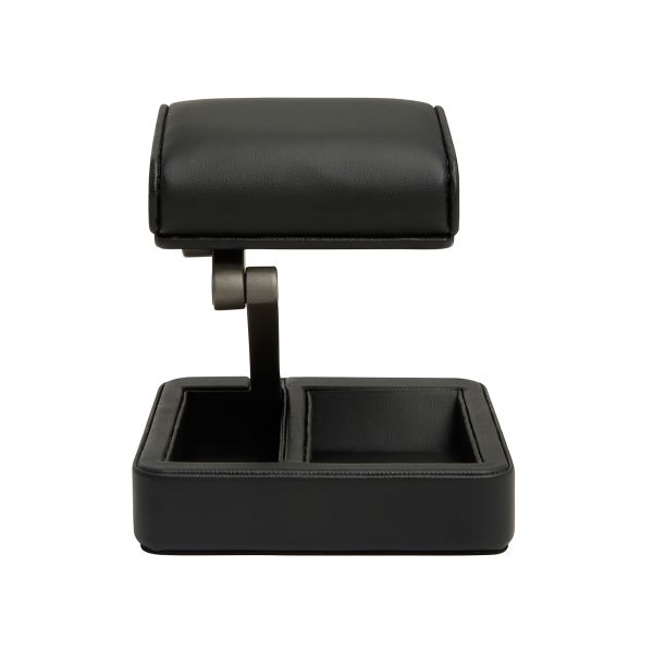Axis Powder Coat Travel Watch Stand Wolf 1834 black vegan leather