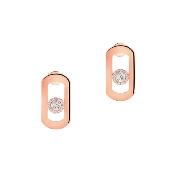 Messika So Move Pavé rose gold and diamond earrings