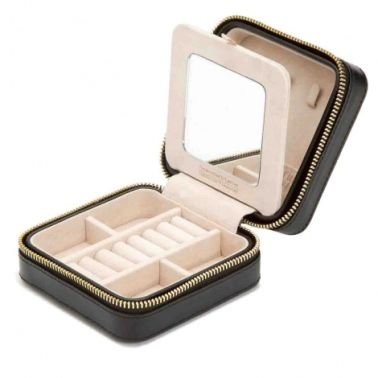 Wolf Caroline zip travel case in black