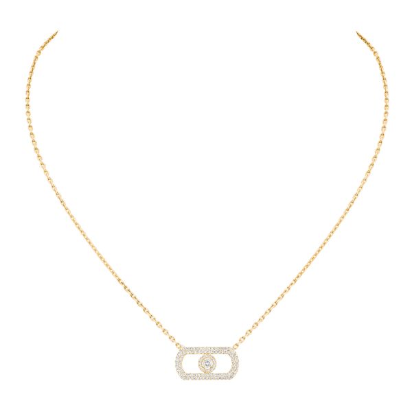 Collier Messika So Move Pavé en or jaune et diamants