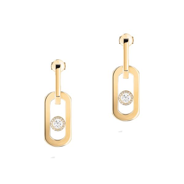 Boucles d'oreilles pendantes Messika So Move XL en or jaune et diamant