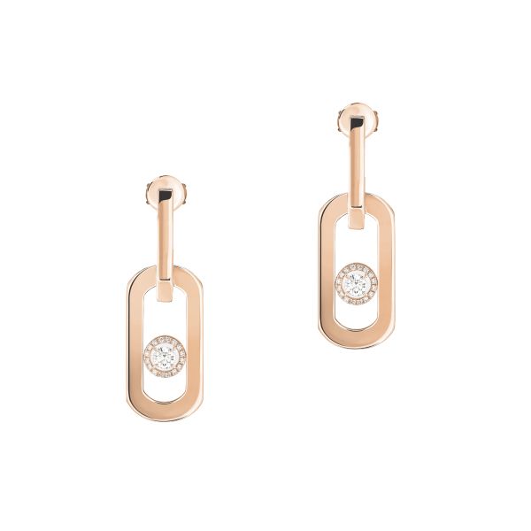 Messika So Move XL dangling earrings in rose gold and diamond