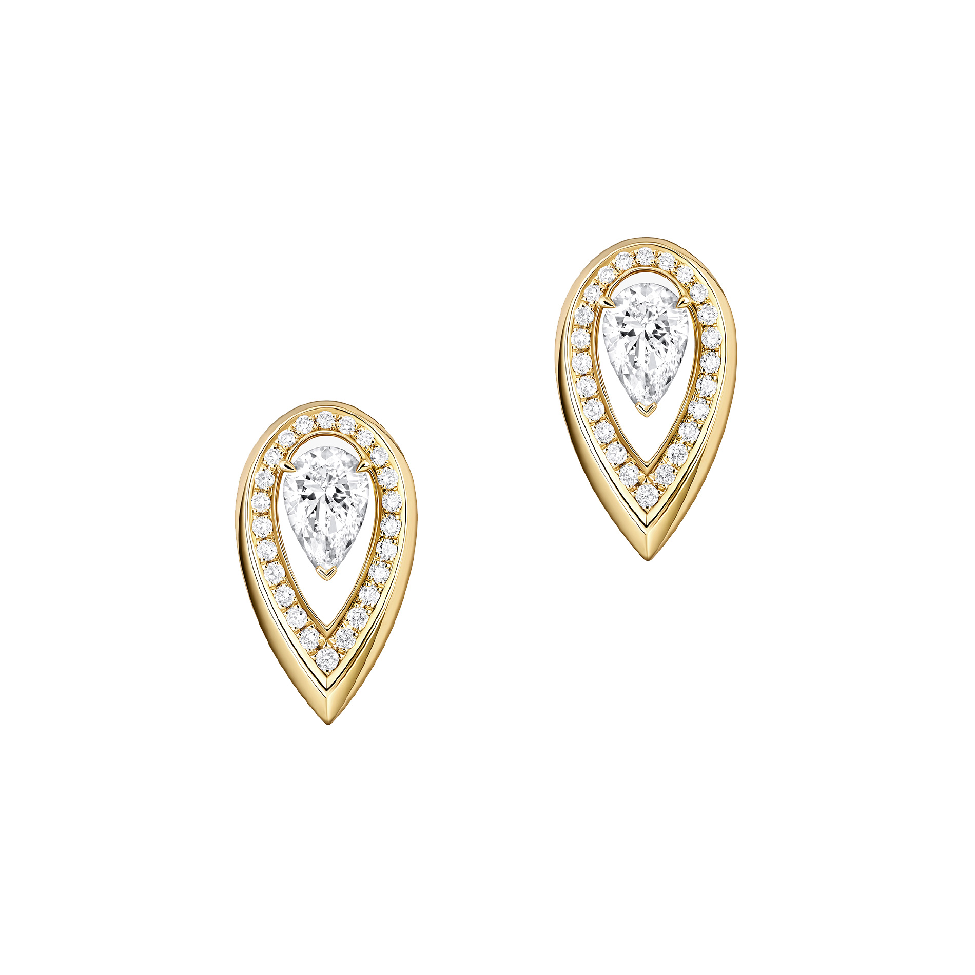 Boucles d'oreilles Messika Fieryen or jaune et diamants
