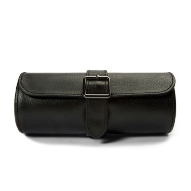 Rouleau 3 montres British Racing Black Wolf 1834 en cuir vegan noir