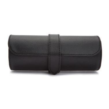 Roadster Triple Watch Roll Wolf 1834 black vegan leather