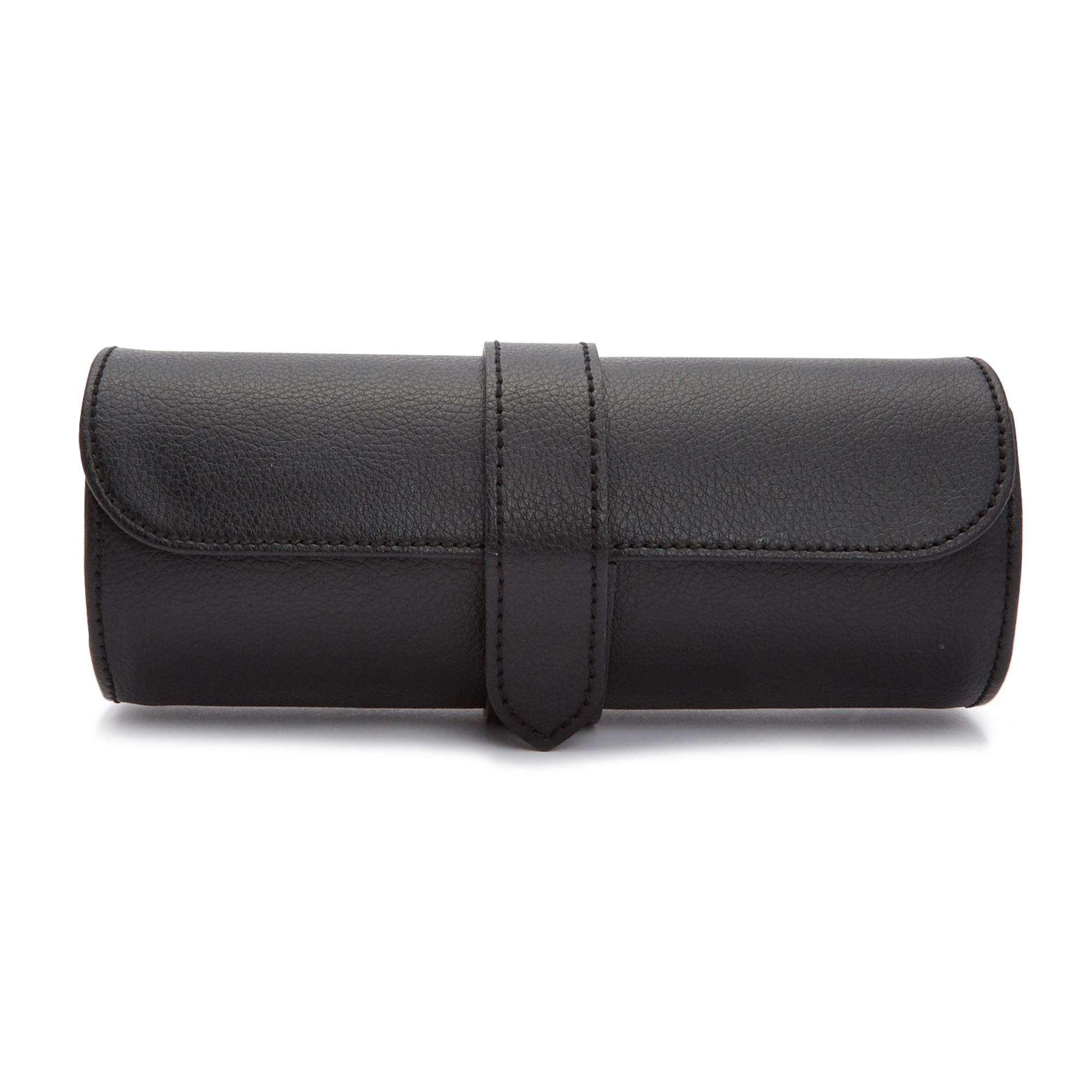 Roadster Triple Watch Roll Wolf 1834 black vegan leather