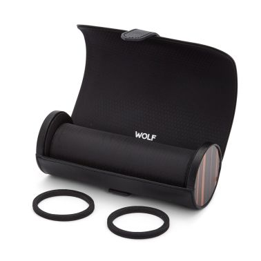 Roadster Triple Watch Roll Wolf 1834 black vegan leather