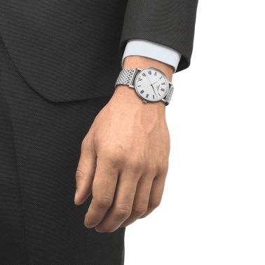 Montre Tissot Everytime quartz cadran argent bracelet acier 40 mm T143.410.11.033.00