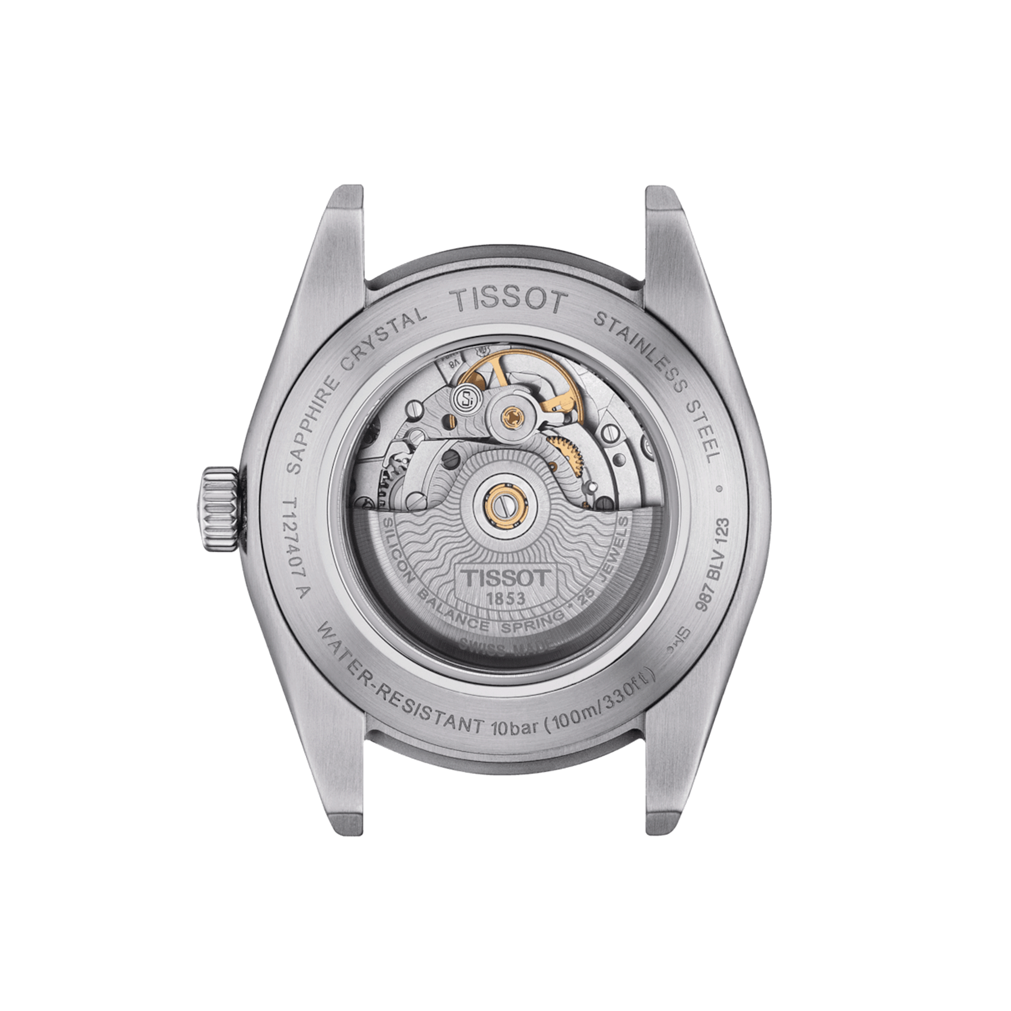 Tissot Gentleman Powermatic 80 Silicium automatic watch blue dial steel bracelet 40 mm