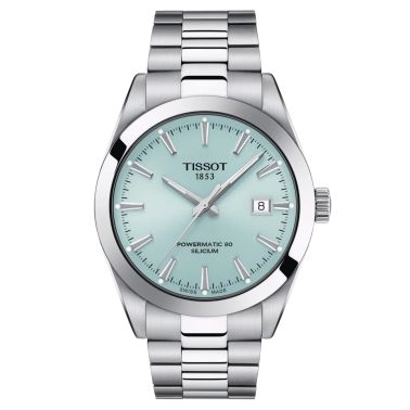 Montre Tissot Gentleman Powermatic 80 Silicium automatique cadran bleu bracelet acier 40 mm T127.407.11.351.00