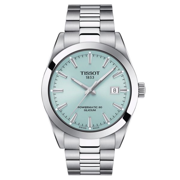 Montre Tissot Gentleman Powermatic 80 Silicium automatique cadran bleu bracelet acier 40 mm T127.407.11.351.00