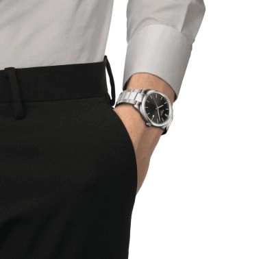 Montre Tissot T-Classic PR 100 quartz cadran vert bracelet acier 40 mm T150.410.11.091.00