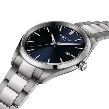 Montre Tissot T-Classic PR 100 quartz cadran bleu bracelet acier 40 mm T150.410.11.041.00