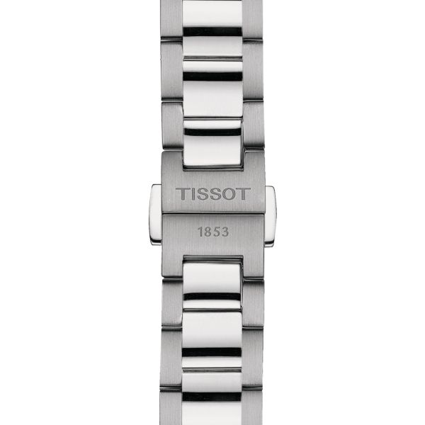 Tissot T-Classic PR 100 quartz blue dial steel bracelet 34 mm