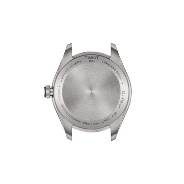 Tissot T-Classic PR 100 quartz blue dial steel bracelet 34 mm