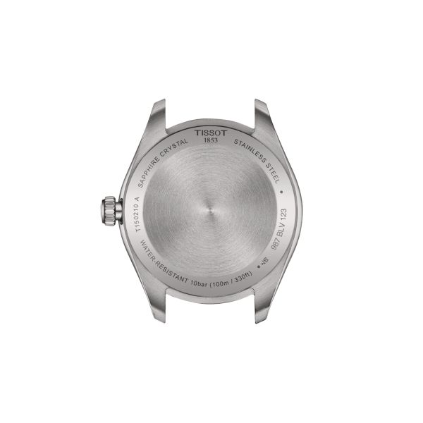 Tissot T-Classic PR 100 quartz blue dial steel bracelet 34 mm