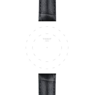 Bracelet Tissot cuir vachette façon alligator gris boucle ardillon 16 mm T852.047.924