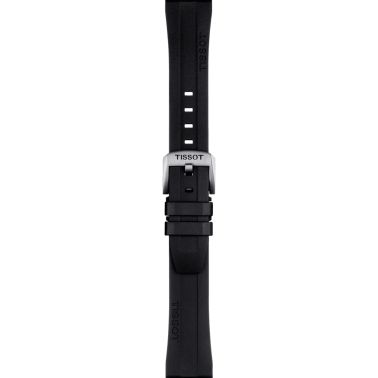 Bracelet Tissot caoutchouc noir boucle ardillon 20 mm T852.044.545