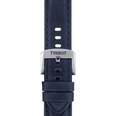 Tissot bracelet smooth cow leather blue pin buckle 20 mm