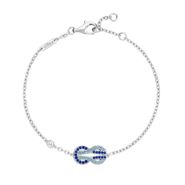 Fred Chance Infinie bracelet in white gold, sapphires and topazes