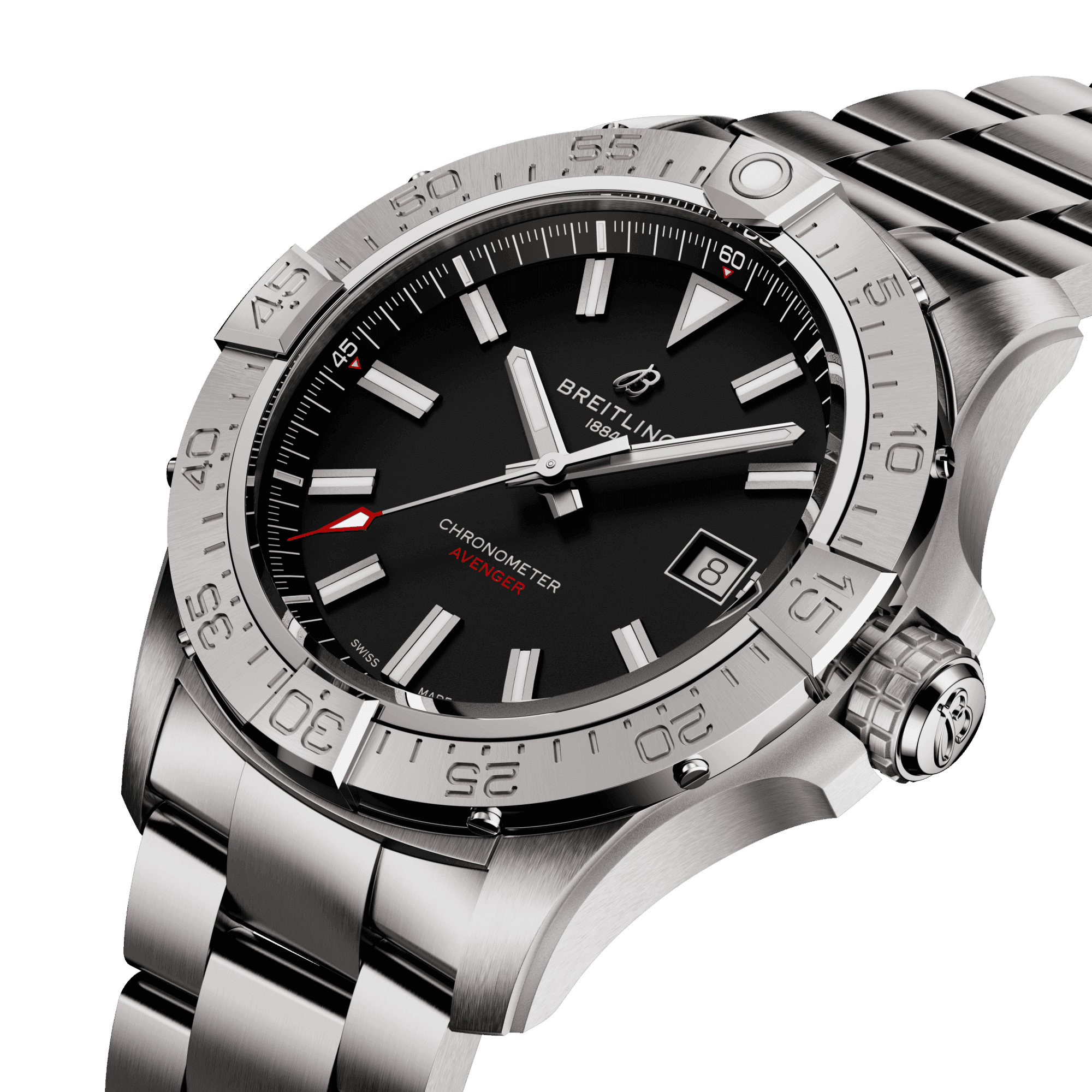 Montre Breitling Avenger automatique cadran noir bracelet acier 42 mm A17328101B1A1