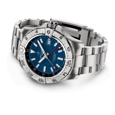 Montre Breitling Avenger GMT automatique cadran bleu bracelet acier 44 mm A32320101C1A1