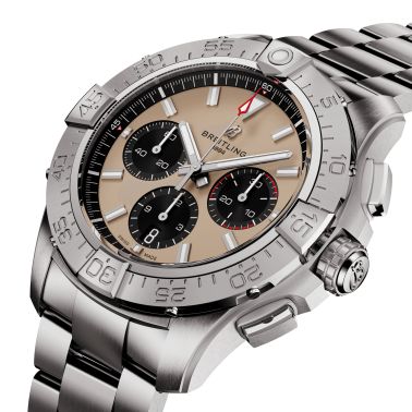 Breitling Avenger B01 Chronograph automatic watch sand dial steel bracelet 44 mm