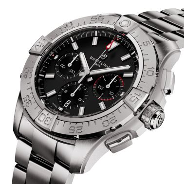 Montre Breitling Avenger B01 Chronograph automatique cadran noir bracelet acier 44 mm AB0147101B1A1