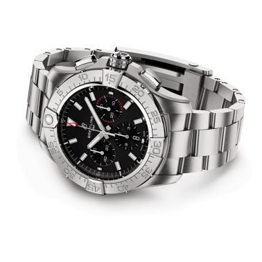 Montre Breitling Avenger B01 Chronograph automatique cadran noir bracelet acier 44 mm AB0147101B1A1