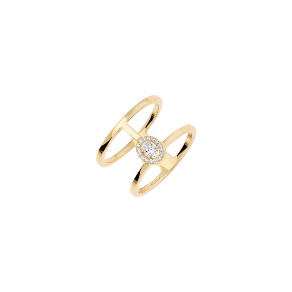 Bague Messika Glam'Azone 2 rangs en or jaune et diamants