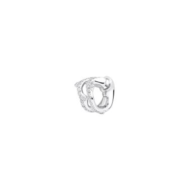 Dior Bois de Rose earring in white gold and diamonds paved