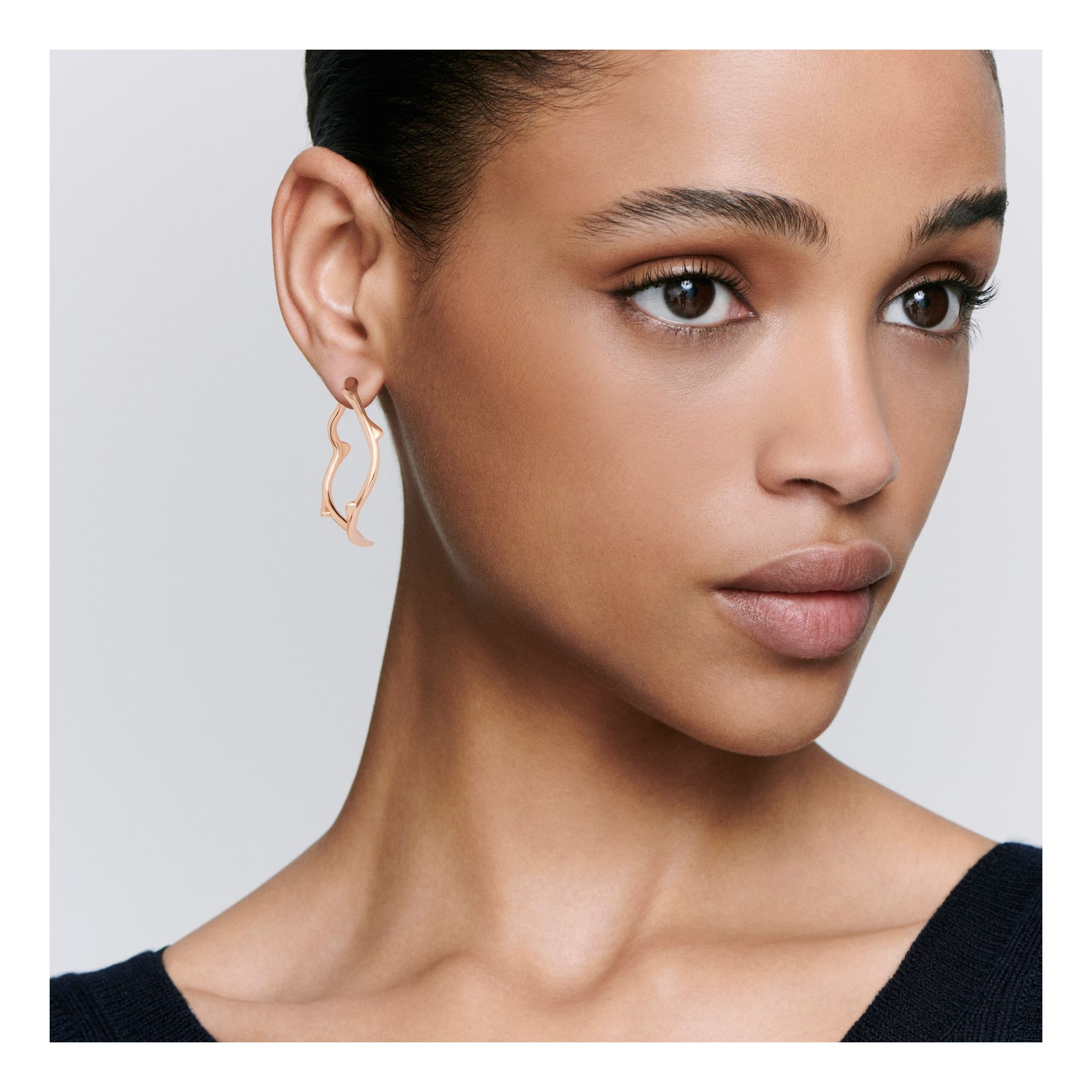 Dior gold hoop earrings shop