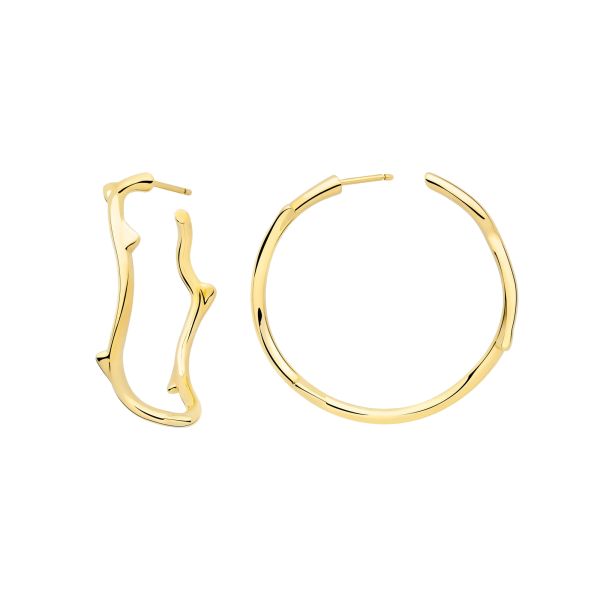 Dior Bois de Rose hoop earrings in yellow gold