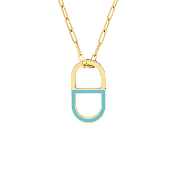 Color Dior modular necklace and ring in yellow gold, diamonds and coloured lacquer