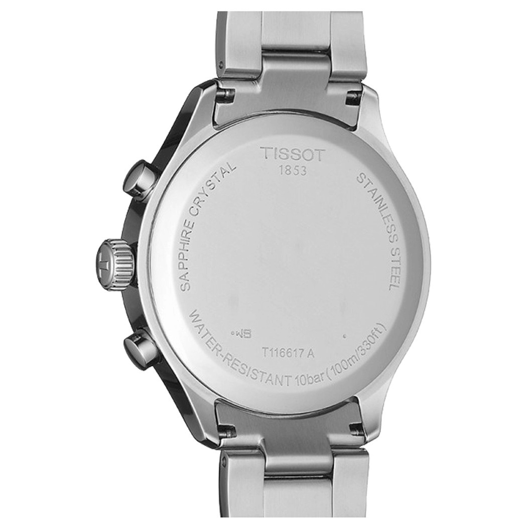 Montre Tissot T-Sport Chrono XL Classic quartz cadran bleu bracelet acier 45 mm T116.617.11.047.01