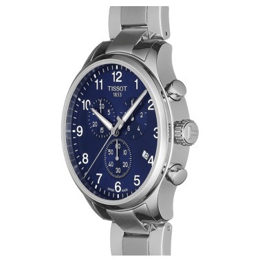 Montre Tissot T-Sport Chrono XL Classic quartz cadran bleu bracelet acier 45 mm T116.617.11.047.01