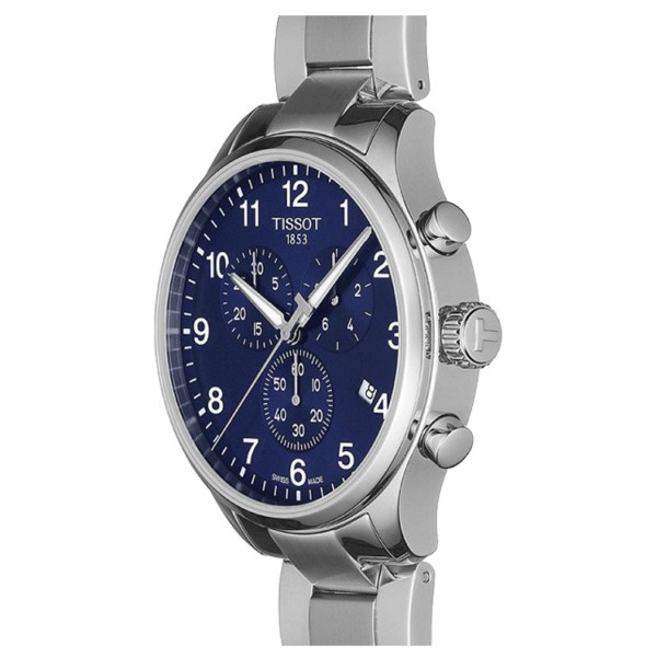 Montre Tissot T-Sport Chrono XL Classic quartz cadran bleu bracelet acier 45 mm T116.617.11.047.01