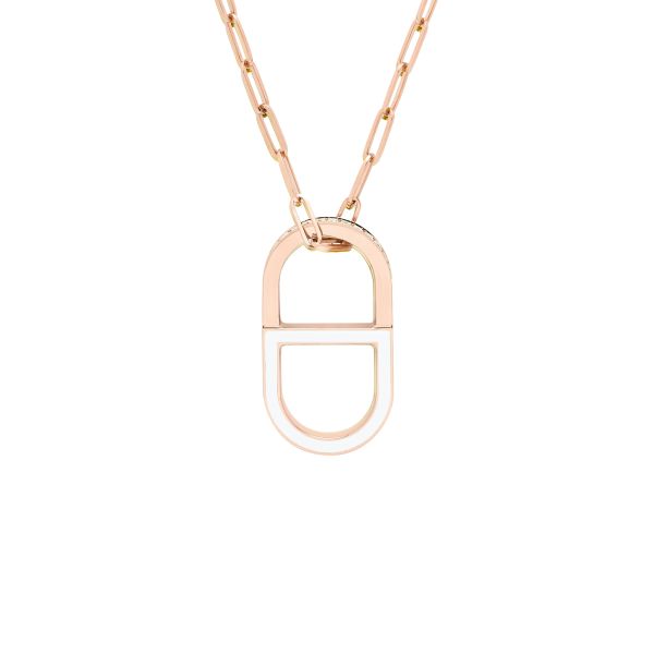 Color Dior modular necklace and ring in rose gold, diamonds and coloured lacquer