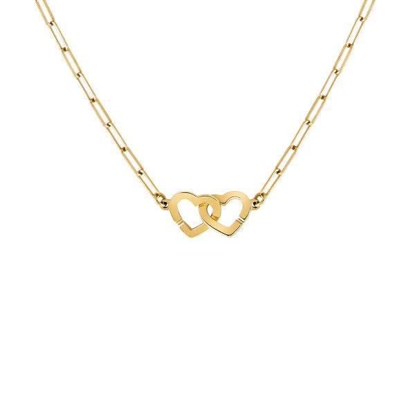 Collier dinh van Double Cœurs R9 en or jaune 645201