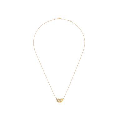 Menottes dinh van R8 necklace in yellow gold and diamonds