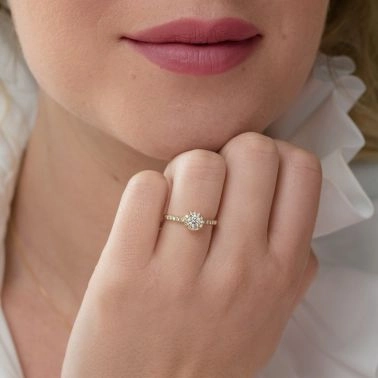 Solitaire Lepage Coquette en or blanc et diamants