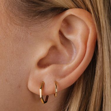 Lepage Octo earrings yellow gold hoop earrings