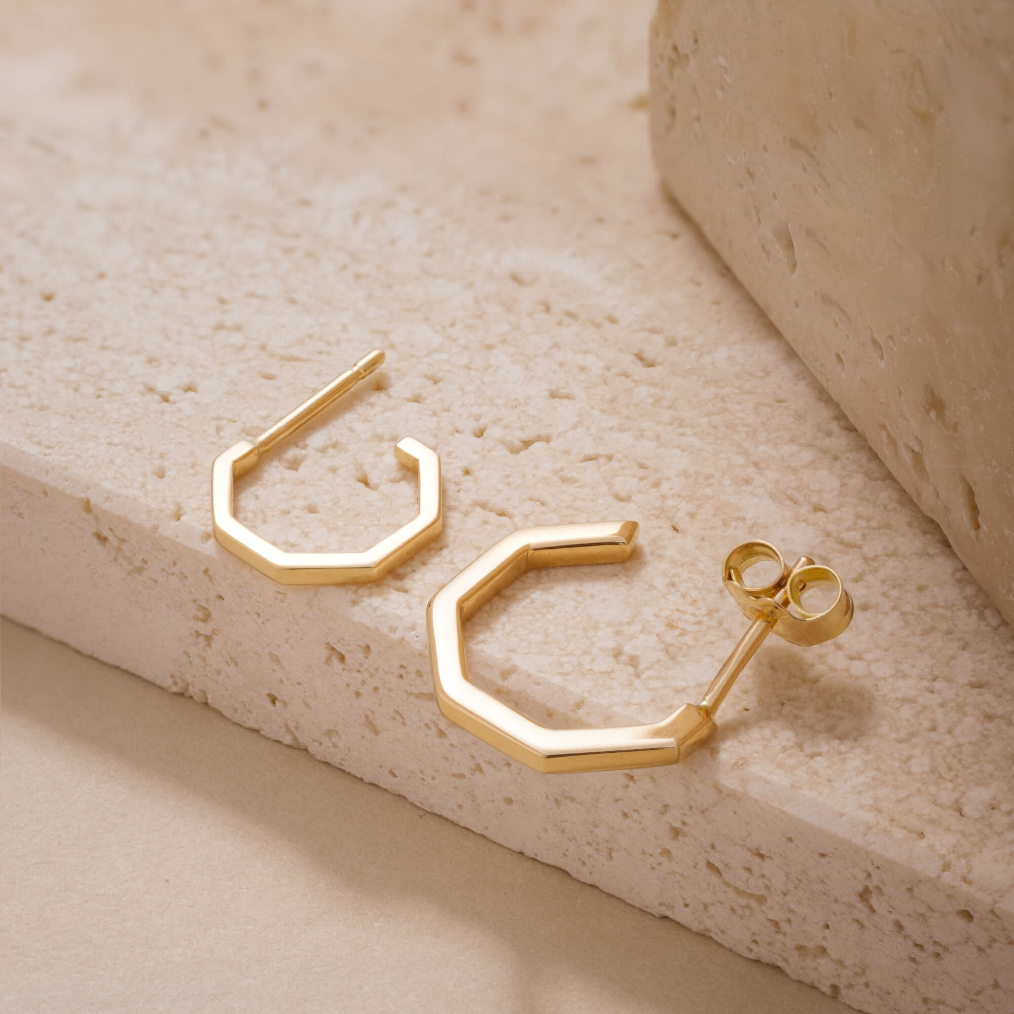 Lepage Octo earrings yellow gold hoop earrings