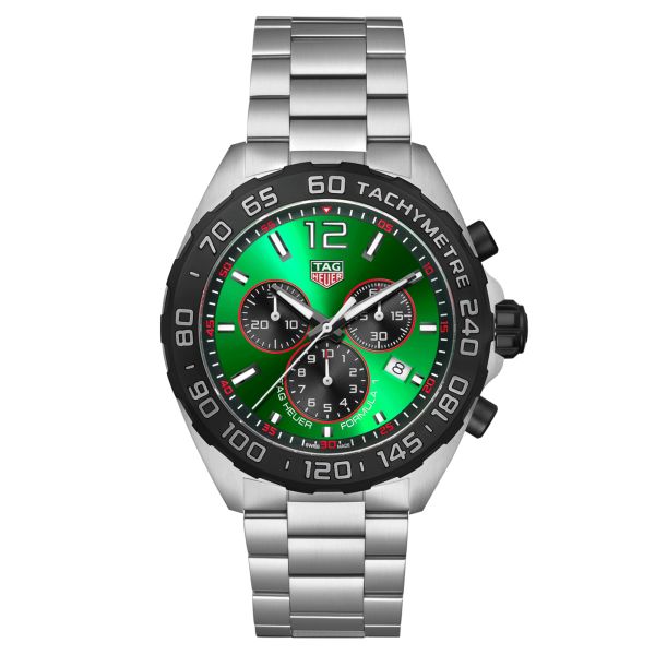 Montre TAG Heuer Formula 1 Colors quartz cadran vert bracelet acier 43 mm CAZ101AP.BA0842
